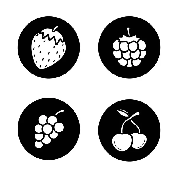 Beeren-Symbole gesetzt — Stockvektor