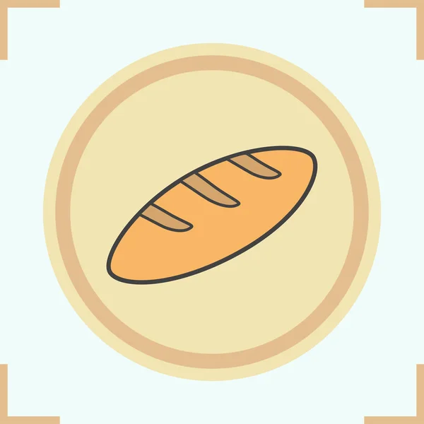 Довгий хліб кольоровий значок — стоковий вектор