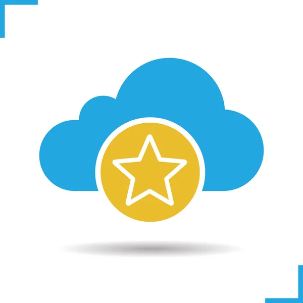 Bookmark cloud storage icon — Stock Vector