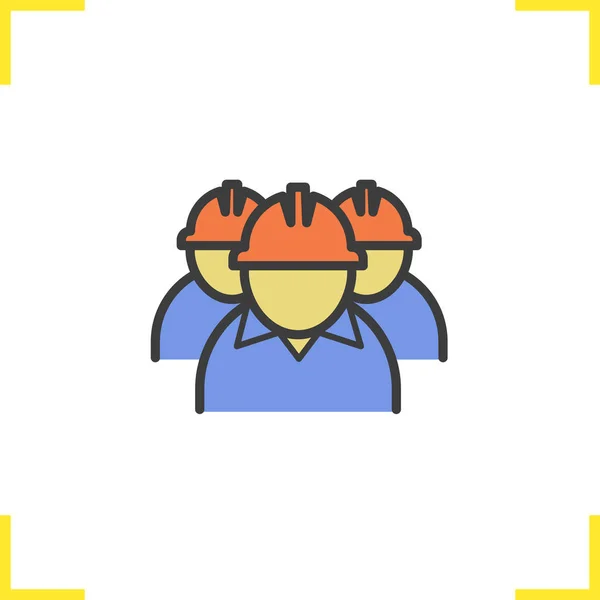 Mijnwerkers kleur pictogram — Stockvector