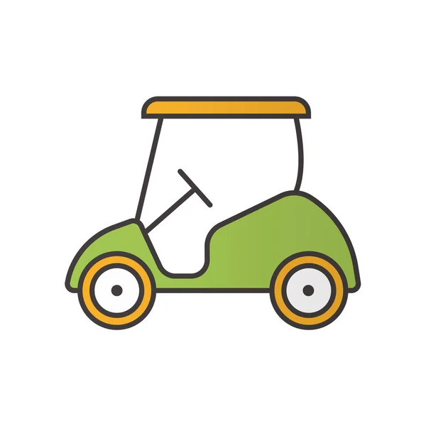 Golf cart färgikonen — Stock vektor