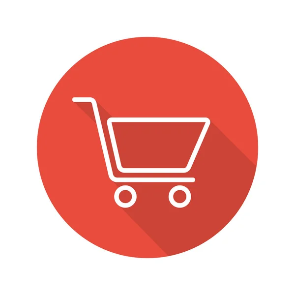 Shopping cart flat icon — Stock Vector