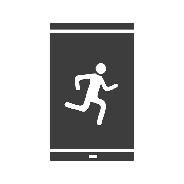 Smartphone icône de l'application sportive — Image vectorielle