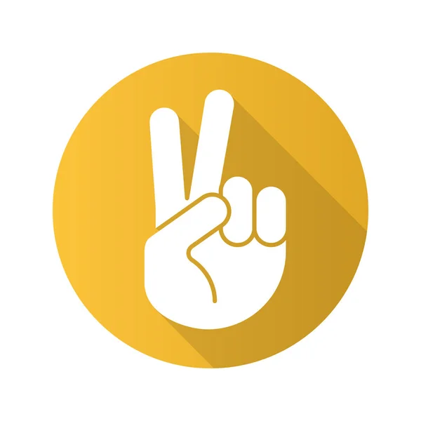Icono de gesto de mano de paz — Vector de stock