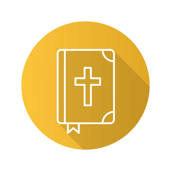 Santa Biblia icono plano — Vector de stock