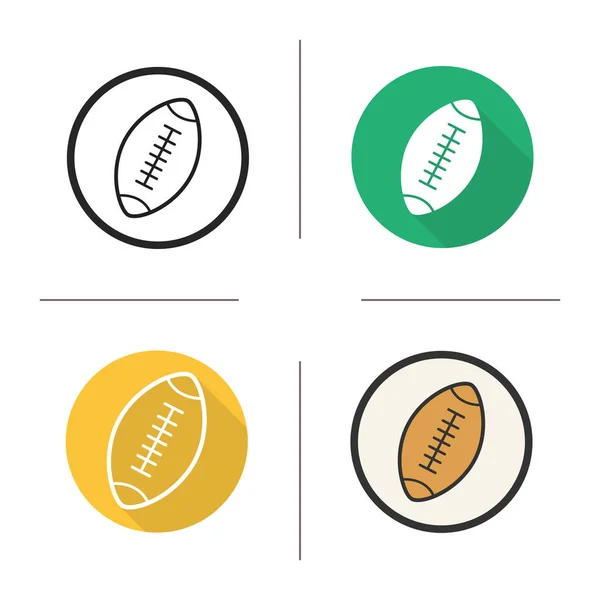 Ikony míč americký fotbal — Stockový vektor