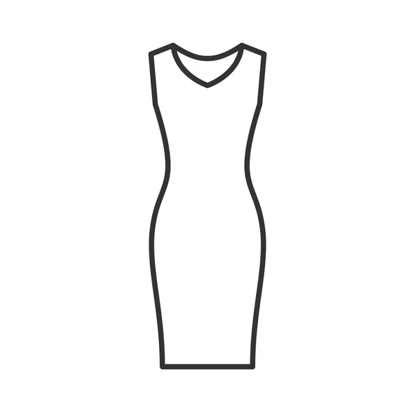 Suknia wieczorowa ikona liniowej — Wektor stockowy