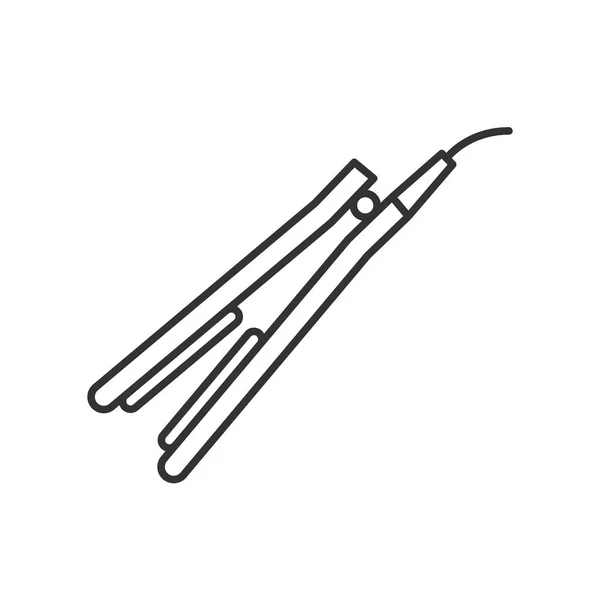 Ikona lineární žehlička na vlasy — Stockový vektor