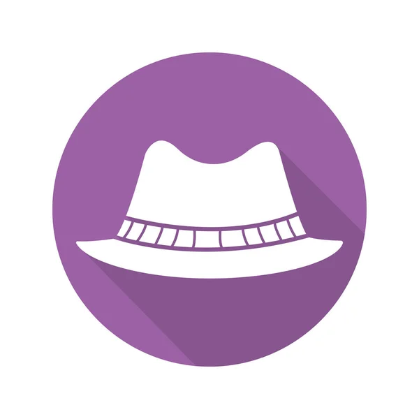 Homburg hat flat icon — Stock Vector