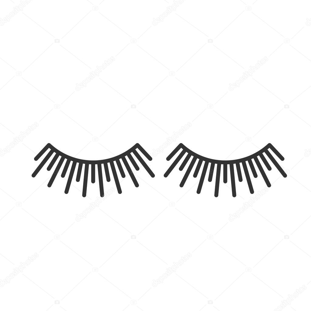 Eyelashes extension linear icon