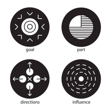 Soyut semboller Icons set