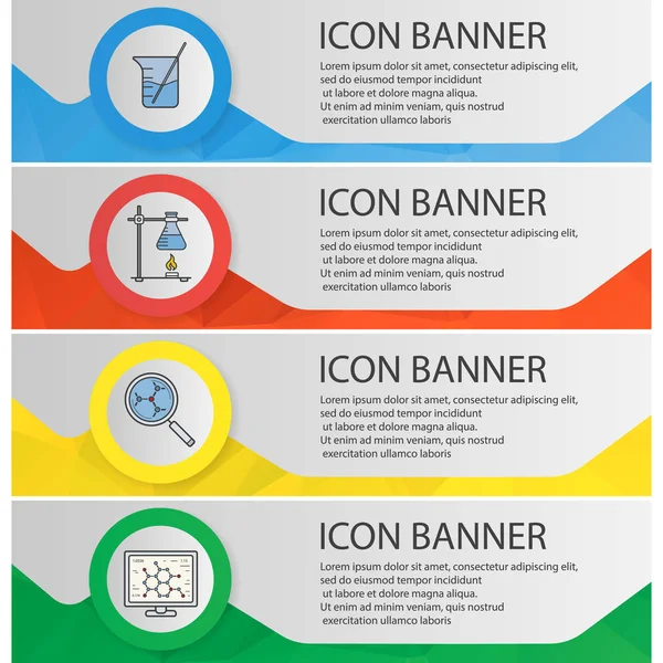 Kimyasal laboratuvar afiş şablonlar kümesi