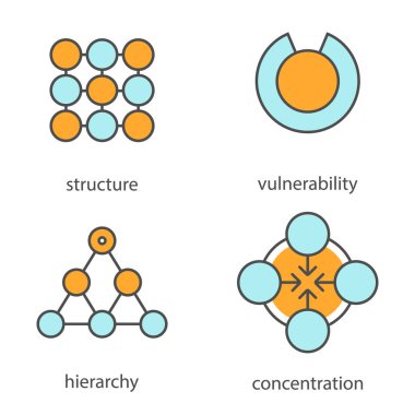 Soyut semboller Icons set