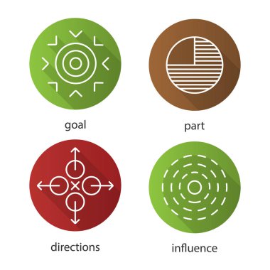 Soyut semboller Icons set