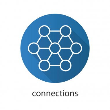 Bağlantıları düz simgesi