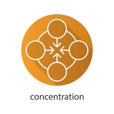 Konsantrasyon düz simgesi