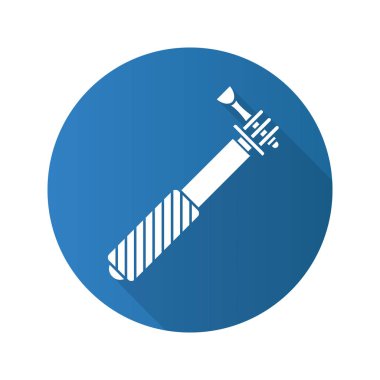 Monopod düz simgesi