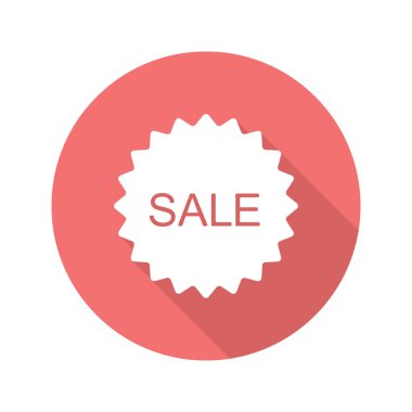 Satılık kırmızı etiket simgesi