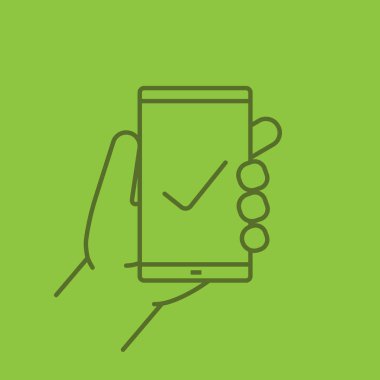 El ele tutuşan akıllı telefon simgesi 