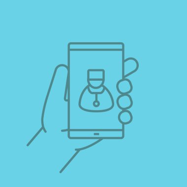 El ele tutuşan akıllı telefon simgesi 