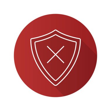 Koruma Kalkanı iptal ile çapraz simgesi