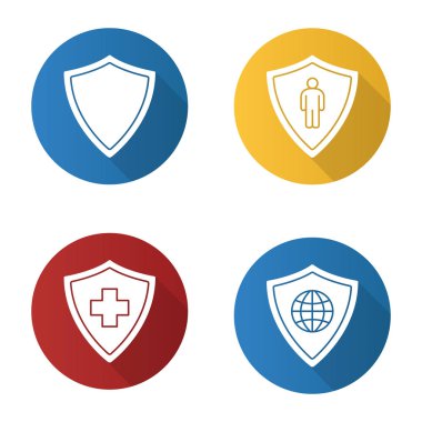 Koruma kalkanları Icons set