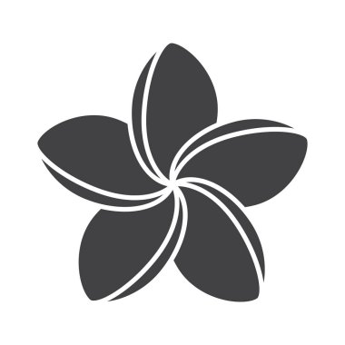 Spa salonu plumeria çiçek simgesi