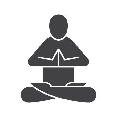 Yoga konumuna simgesini