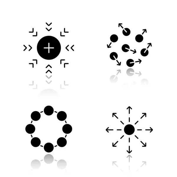 Abstrakta symboler ikoner set — Stock vektor