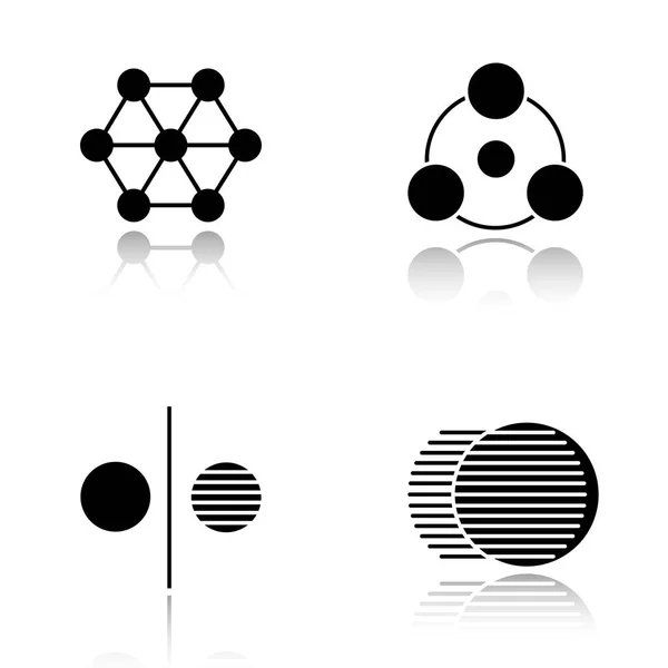 Abstract symbols icons set — Stock Vector