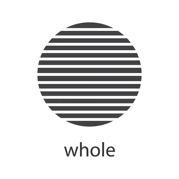 Gesneden cirkel pictogram — Stockvector