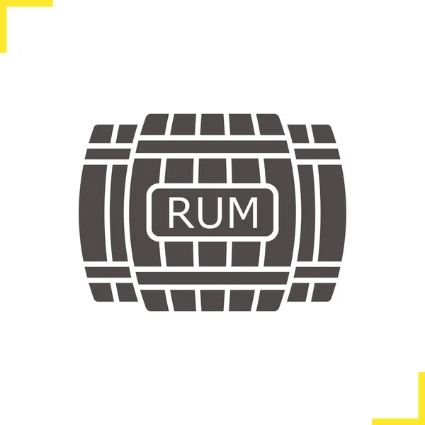 Ícone de barris de madeira de rum —  Vetores de Stock
