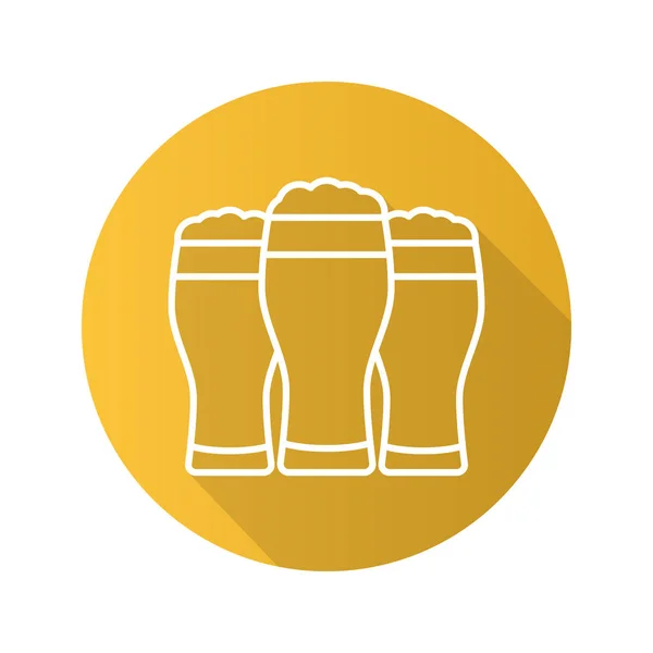 Bier glazen pictogram — Stockvector