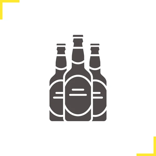 Значок пляшок пива — стоковий вектор