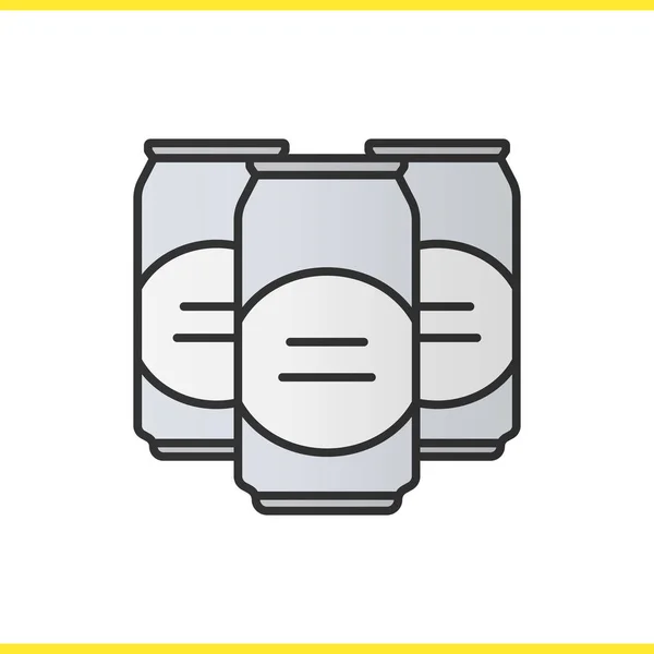 Icono de latas de cerveza — Vector de stock