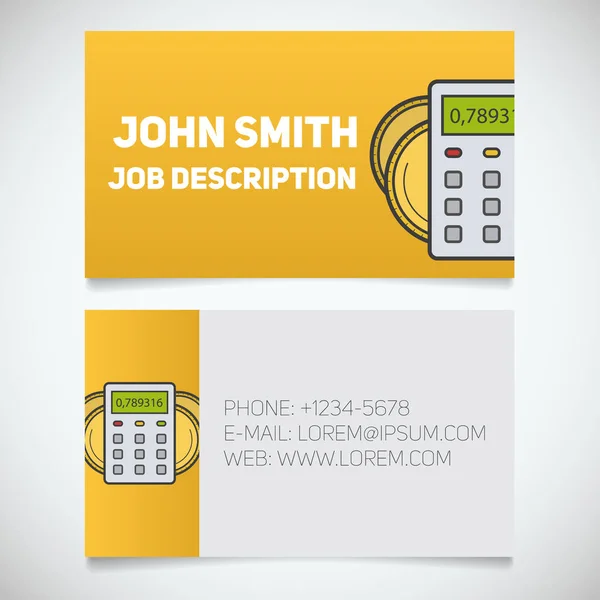 Business card utskriftsmall — Stock vektor