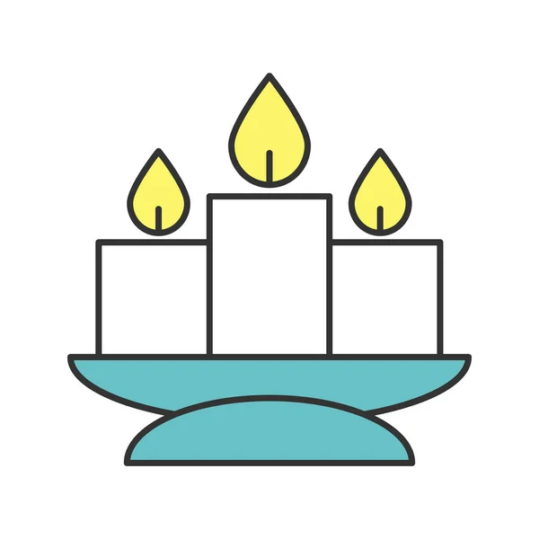 Church candles icon — Stock Vector