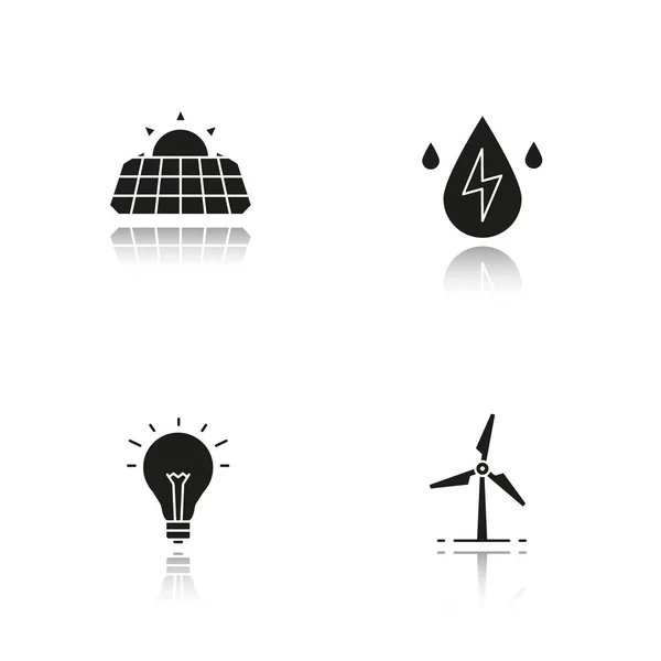 Eco energie pictogrammen instellen — Stockvector