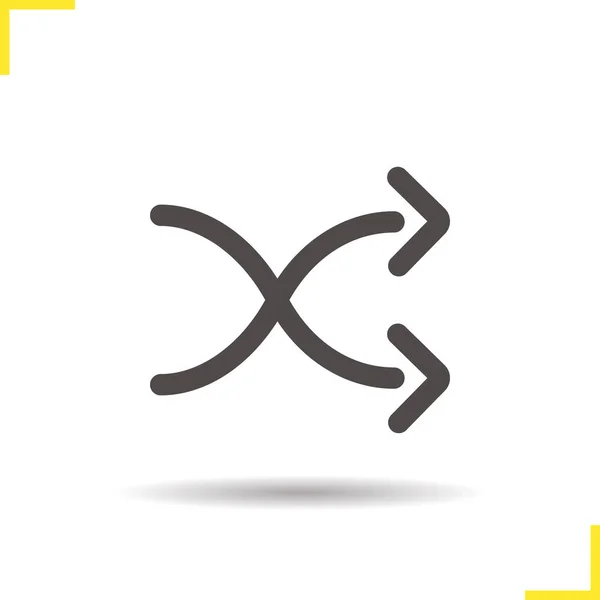 Crossed arrows icon — Stock Vector