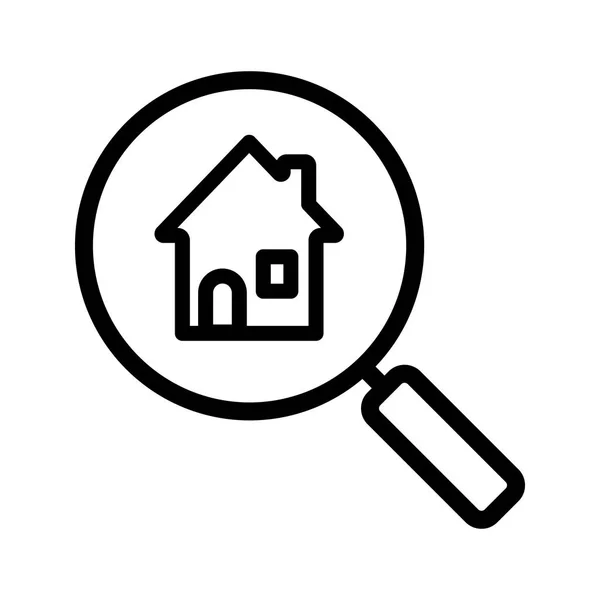 Ícone de busca imobiliária —  Vetores de Stock