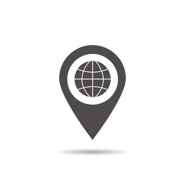 Icono de ubicación de café de internet — Archivo Imágenes Vectoriales