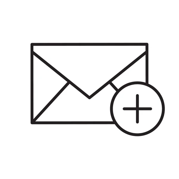 Aggiungi icona email — Vettoriale Stock