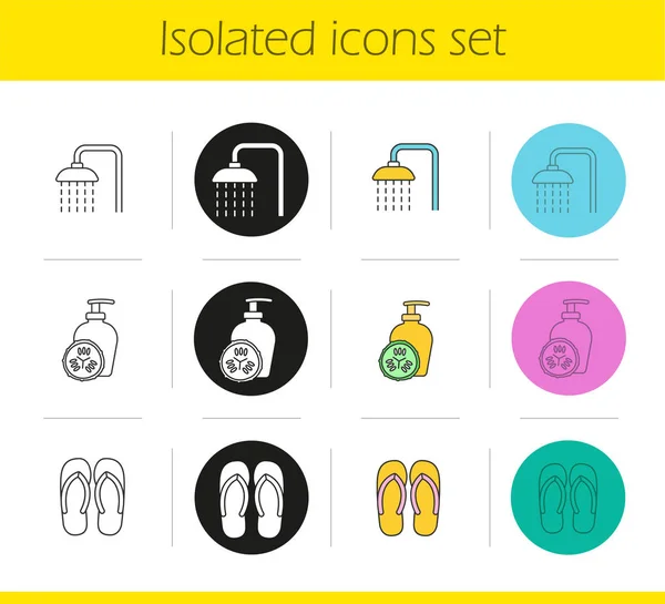 Spa salon icons set — Stock Vector