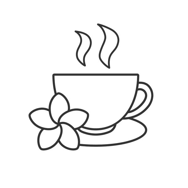 Ícono de taza de té de hierbas — Vector de stock