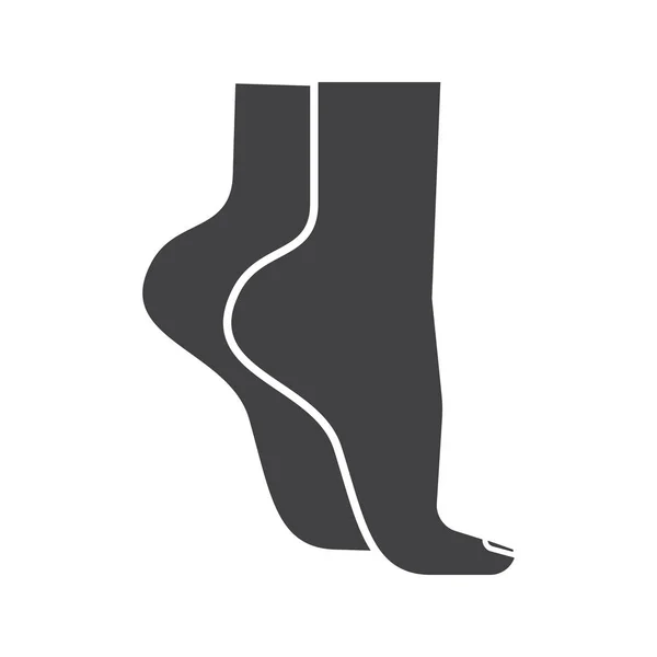 Ženiných nohou na špičkách — Stockový vektor