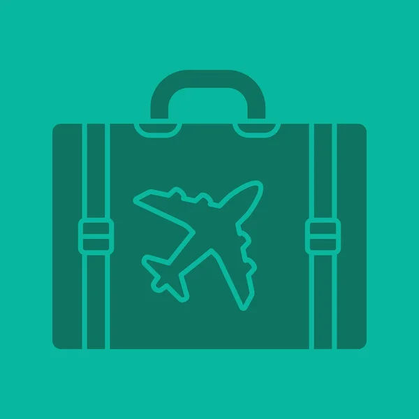 Viagem bagagem ícone da mala — Vetor de Stock