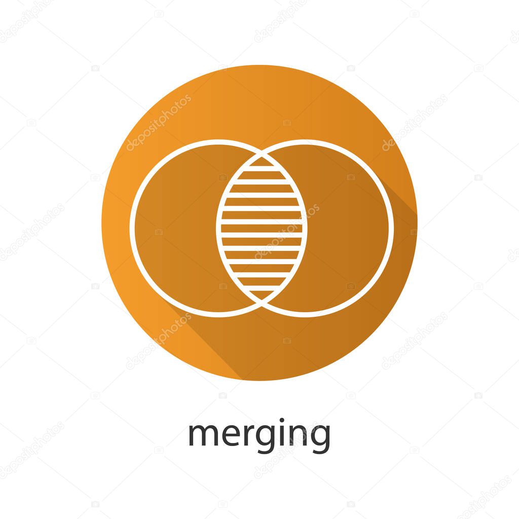Merging symbol icon