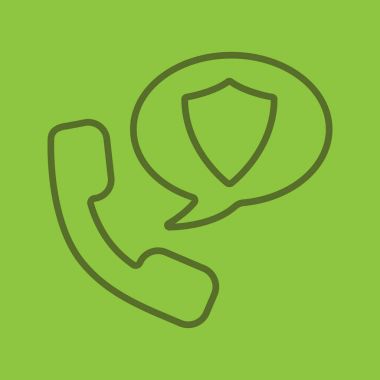 Telefon iletişim güvenlik simgesi