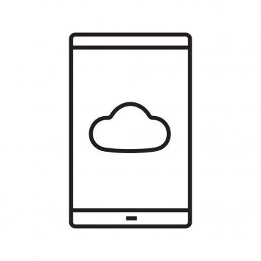 Smartphone bulut depolama simgesini