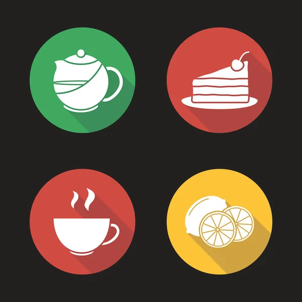 Conjunto de iconos de té — Vector de stock